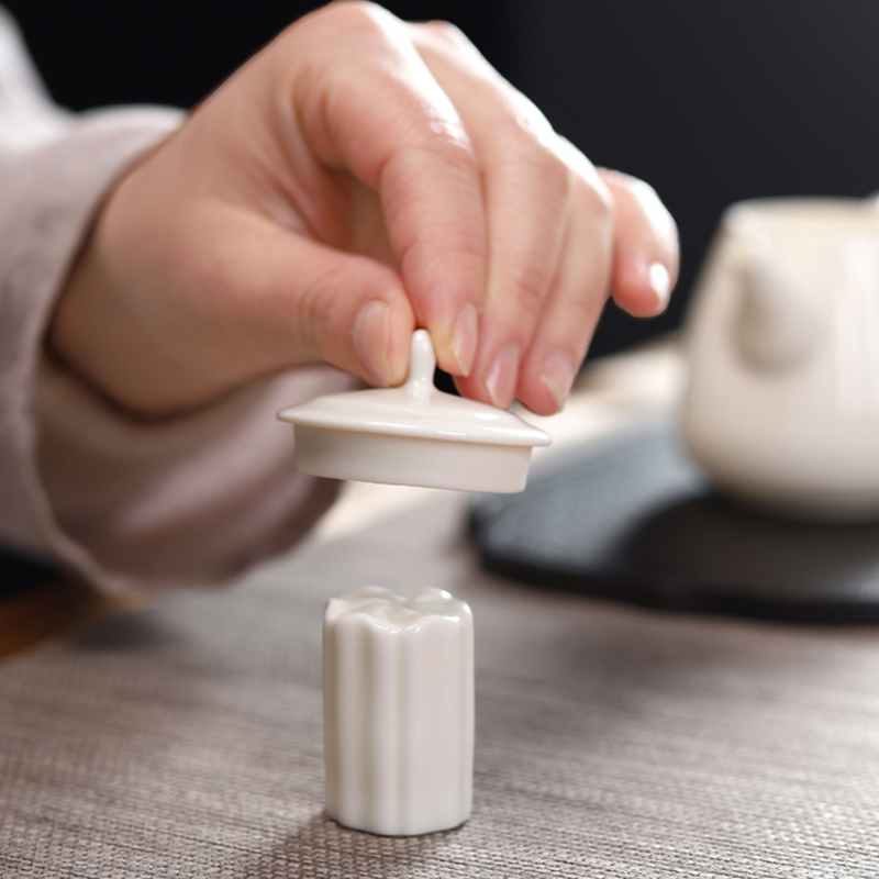 Cover white porcelain warm and delicate DeHua ceramic tea pot cover tea set accessories tea pot cover Cover Cover bowl cover bowl cover