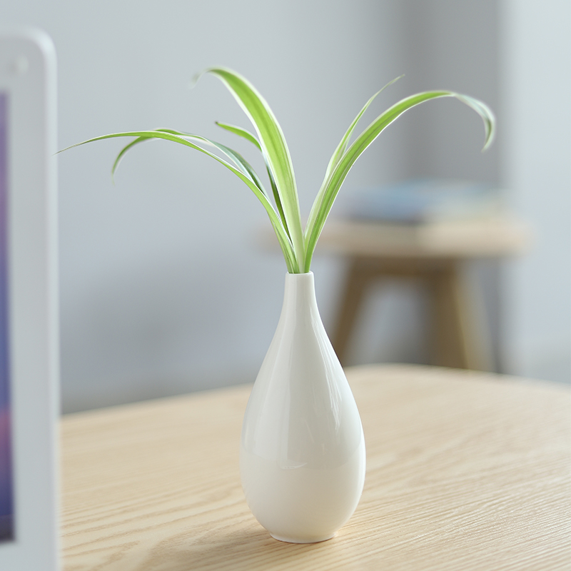 Defied white porcelain vase swinging piece small freshening desk living room flower arrangement ceramic hydropony dried flower handmade small vase