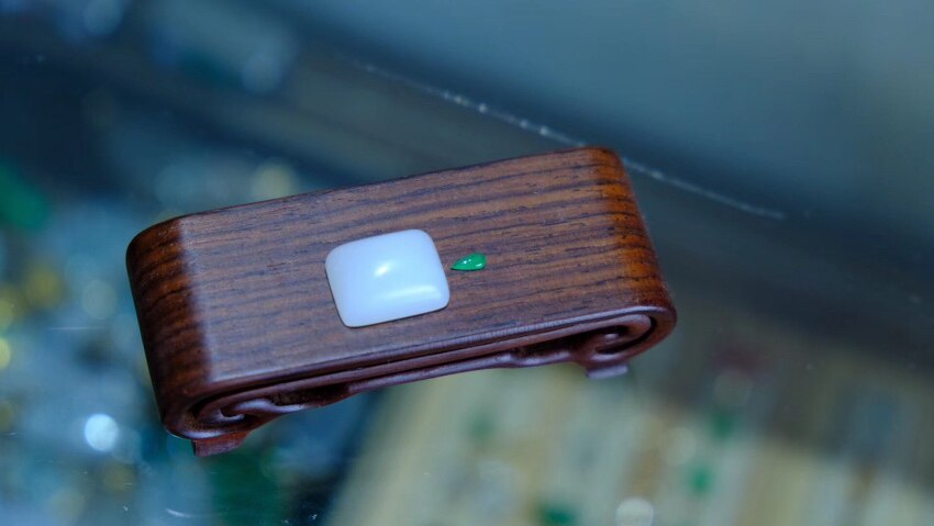 White tea seed stock grade white one high ice yang green with emerald water drop custom made small boutique