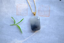 Ping An uneventful 18k gold buckle Xinjiang and Tian jade with no peace of mind Wun and fine with landscape and beauty