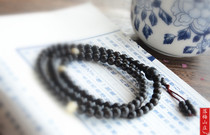{New gift flower sandalwood five strings} authentic Ebony 108 strings multi-circle classical wood beads elegant