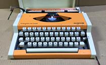 Vintage] OLYMPIA OLYMPIA Orange metal shell vintage English typewriter normal use