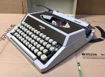 VINTAGE]70S Japanese MARUZEN smoke gray metal shell vintage English typewriter normal use