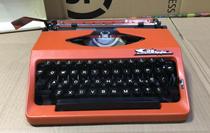 VINTAGE] Shanghai flying fish brand orange metal shell old English typewriter can play pinyin tone