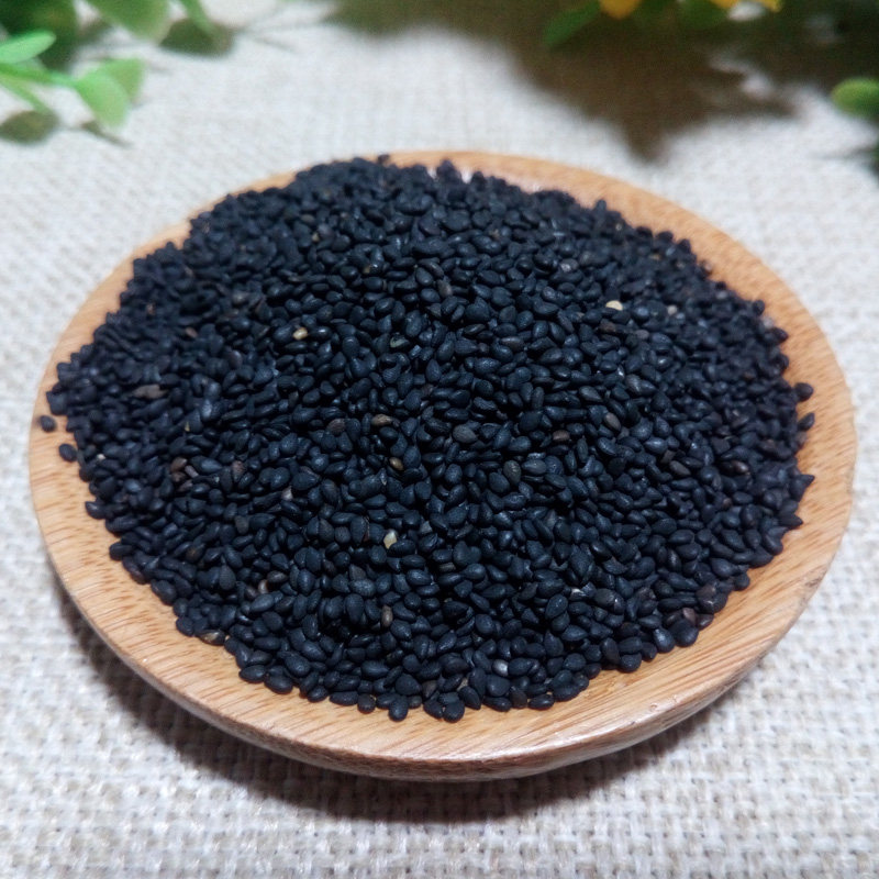 New Goods Small Grain Cooked Black Sesame 500 gr Fried Cooked Black Sesame Farm Dry Eat Ready-to-eat No Sand Free Wash