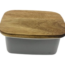 Enamel Butter Pan Pure Color Meal Square Plate Nostalgia Old old-style Lace Fruit Flat Pan Thickened Chinese Foreign Trade Tailoron