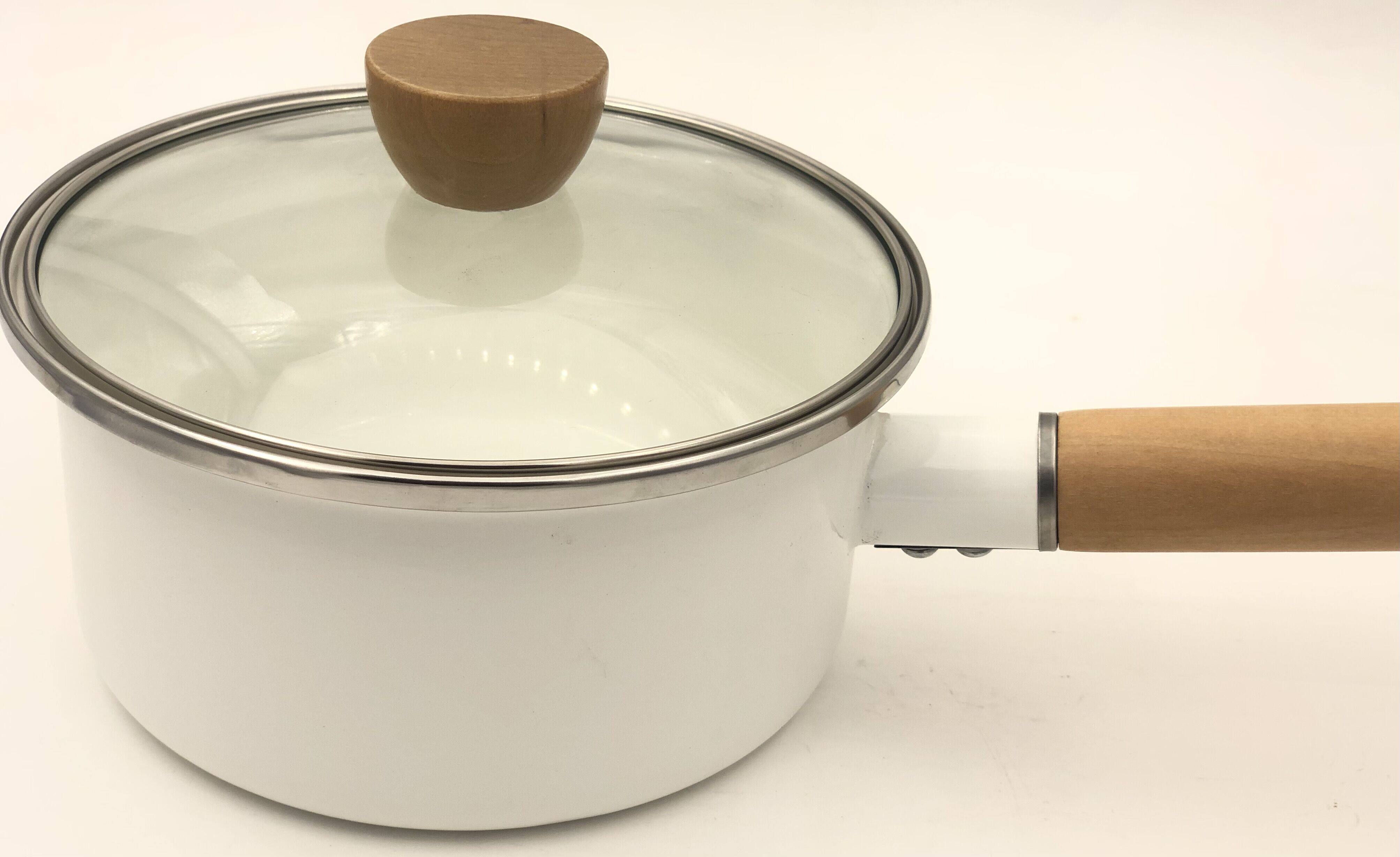 Enamel Japanese-style pure dairy cooker stew cooker high temperature small boiler soup pot Electromagnetic furnace boutique