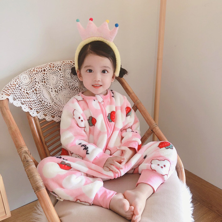 Sleeping bag child anti-kick by winter thickened baby autumn and winter style climbing clothes one year and a half three quadu babies thermostatic autumn pyjamas