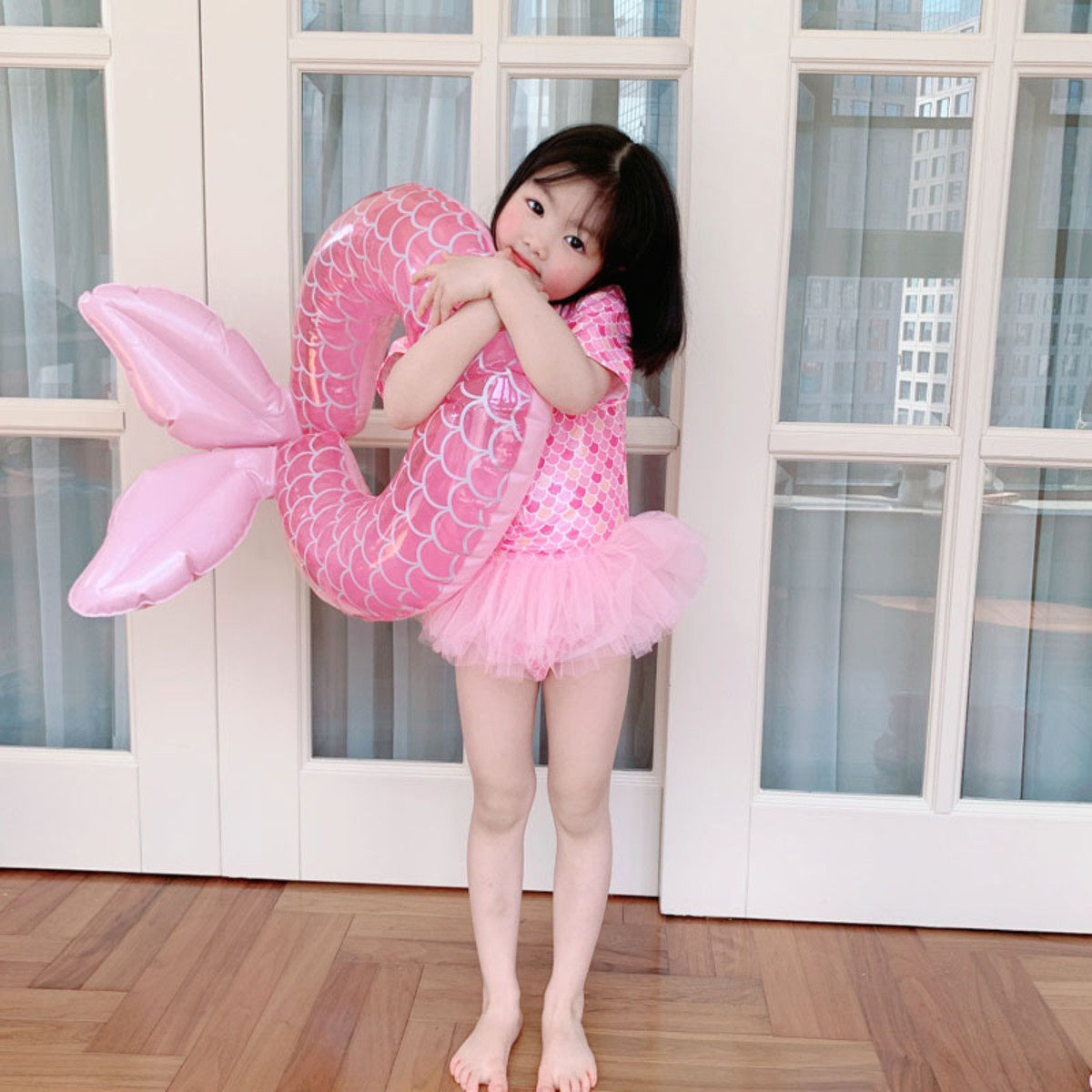 Children's swimsuit female girl swimsuit 2021 New Cute hot spring baby swimsuit equipment gift box set