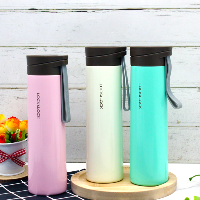 Music Buckle Lotte buckle stainless steel straight body cup Jean about mini with lifting rope portable male and female student insulated cup LHC4207