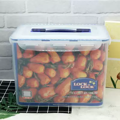 Lock and lock rectangular large plastic preservation box Large capacity storage box Camera sealed box Moisture-proof box 12L