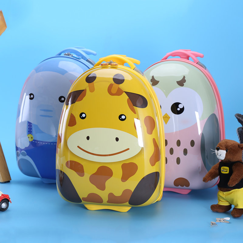 Lock and lock one-way wheel children's trolley suitcase cute male and female students universal cartoon boarding suitcase