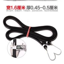 Luggage cart rack rope black double hook packing rope telescopic rubber band elastic rope with adhesive hook high elastic trunk