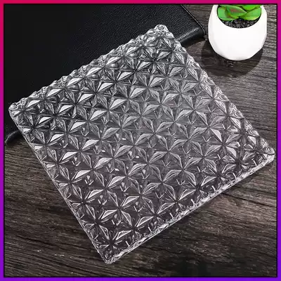 Diamond pattern transparent glass wall hanging glass brick solid crystal brick glass hanging piece decorative wall tile wall sticker partition wall