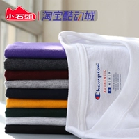 Champion Champion Phiên bản Mỹ của logo thêu gốc nam và nữ cặp đôi cotton màu rắn tee áo phông ngắn tay áo thun - Áo phông thể thao áo thun the thao nam adidas có cổ