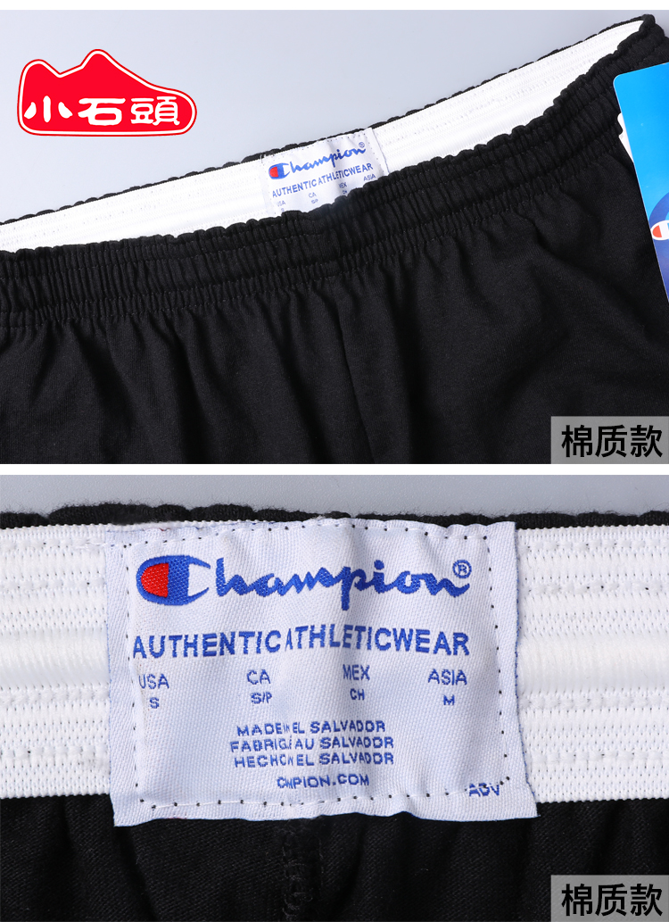 Champion Champion phiên bản MỸ của thêu chính hãng LOGO nam giới và phụ nữ bông lưới thoáng khí thể thao giản dị quần short quần quần tập