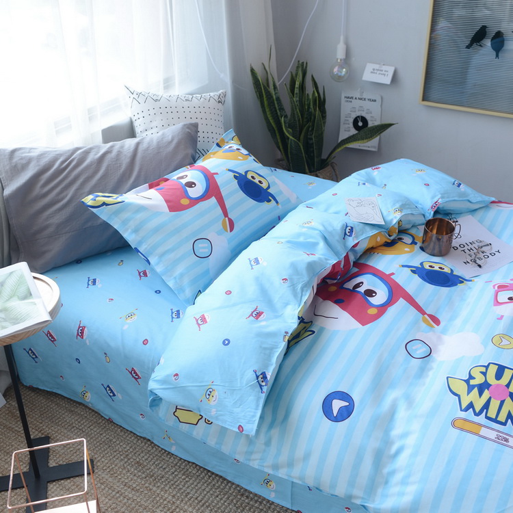 Super Fly Man Trẻ em Bộ đồ giường trẻ gói Bedding phim hoạt hình và các sản phẩm bông vườn ươm giường cũi - Bộ đồ giường trẻ em chăn ga gối đệm cho bé gái	