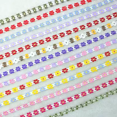 Bai Caihui Cuffs Skirt accessories Clothing handmade material wooden comb Ethnic style small lace characteristic jacquard webbing