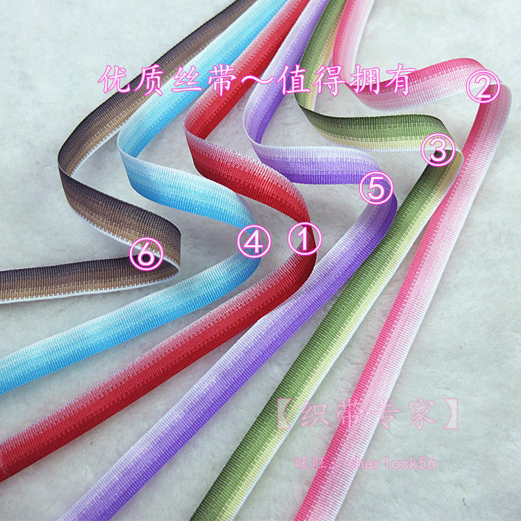 Bai Cai Hui webbing expert polyester silk high quality gradient color lace diy butterfly handmade flower embroidery packaging material