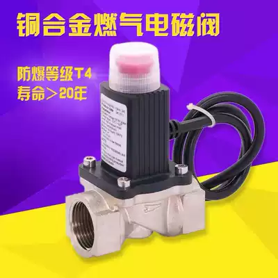 An Credit Suisse DN15 household gas pipeline solenoid valve pure copper 4 points 6 points gas alarm solenoid valve