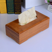  Modern simple wooden tissue box Bamboo paper box Hotel family hotel living room dining room bedside table paper box