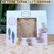  Three Xinyi brand free stickers Classic cartoon childlike switch sticker card switch cover switch protective cover