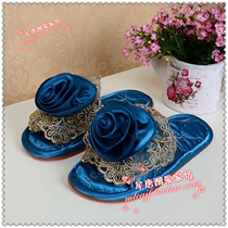   Home lovers Korean version of European-style mens and womens floor slippers soft-soled beef tendon bottom non-slip slippers butterfly love