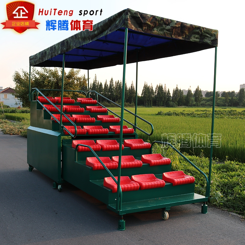 Track and field end referee table 21 retractable mobile time table Referee stand optional awning