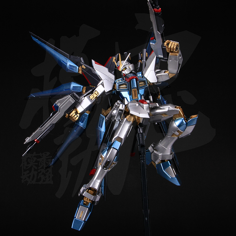 Mould Spirit Chính hãng hợp kim Bandai Tô màu Mô hình Gundam miễn phí MG1 / 100 Strike với giá đỡ - Gundam / Mech Model / Robot / Transformers bộ đồ chơi gundam