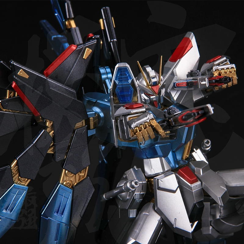 Mould Spirit Chính hãng hợp kim Bandai Tô màu Mô hình Gundam miễn phí MG1 / 100 Strike với giá đỡ - Gundam / Mech Model / Robot / Transformers