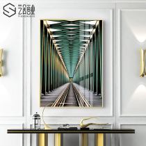 Modern Light Lavish Living Room Decoration Painting Veranda Aisle Space Extension Hanging Painting Art Mural-like Crystal Porcelain Painting