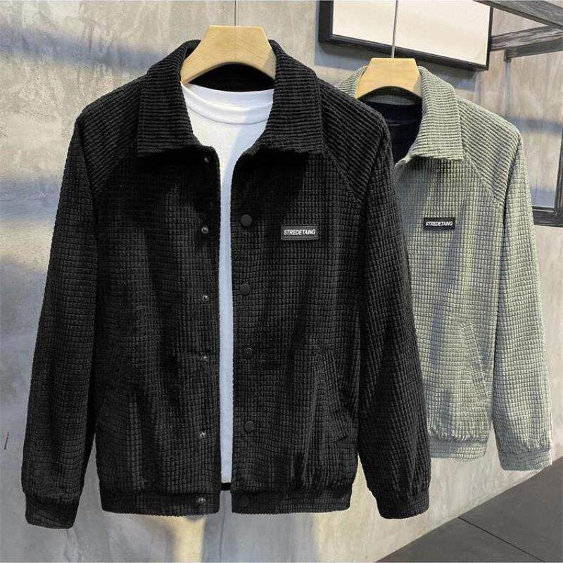Autumn Winter Men's Collars Jacket Tide for Ancient Comfort Blouses Youth Warm Leisure 100 Hitch Coat Tide-Taobao