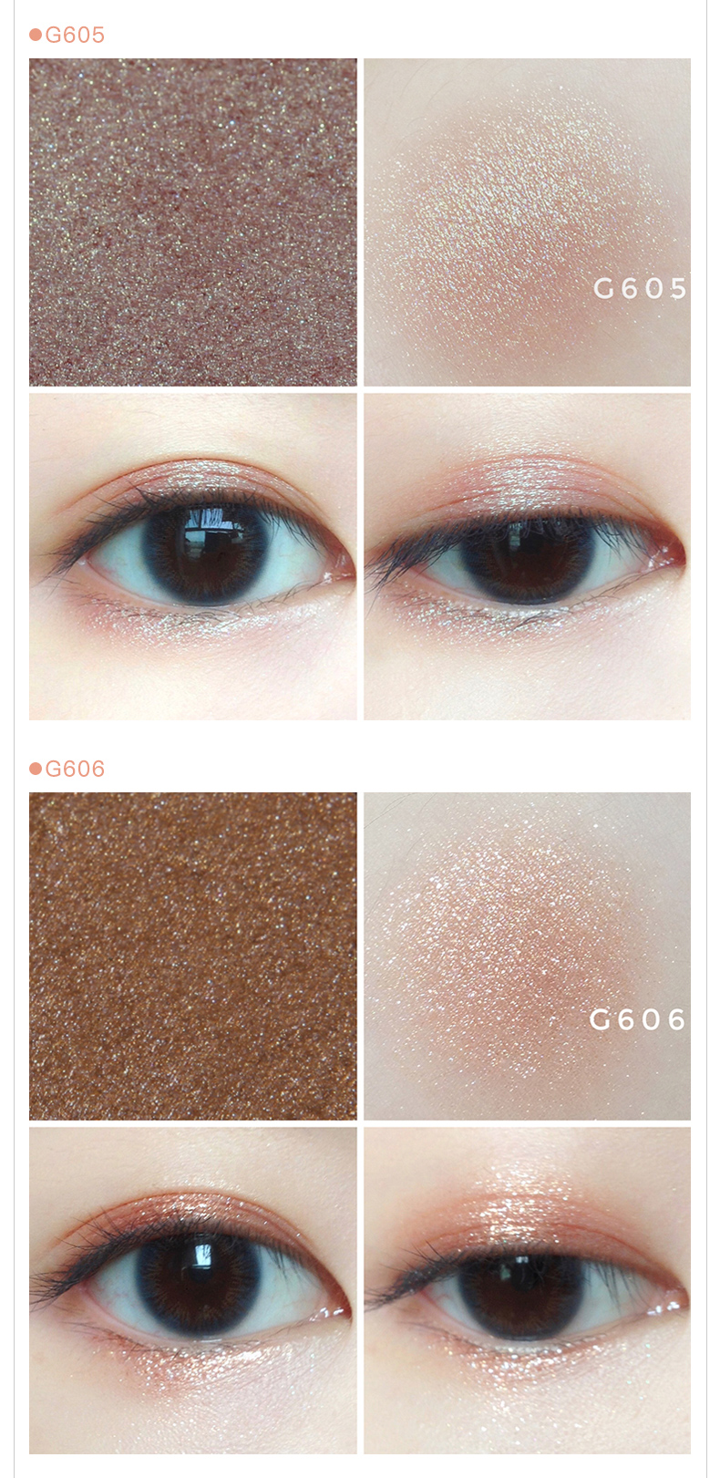Spot Judydoll màu cam đơn sắc phấn mắt nghiền G501 G99 G33 sao ánh sáng phân cực phấn mắt zeesea