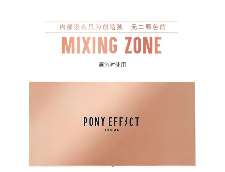 Lắc cùng một đoạn Hàn Quốc đích thực PONY EFFECT bảng màu son môi mười màu bảng màu son riêng tùy chỉnh son bóng - Son bóng / Liquid Rouge