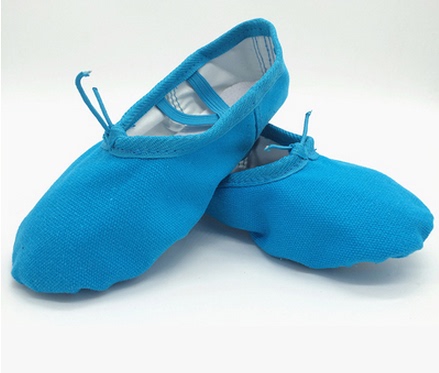 Blue Women's Dance Shoes Without Toe Cap, Soft-Soled Practice Shoes, Cat Claw Shoes, Wear-Resistant Ballet Shoes, Flat Dance Shoes 