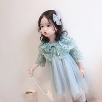 Childrens dress 2022 new autumn costume Chinese style light gauze skirt princess skirt super fairy Hanfu girls skirt