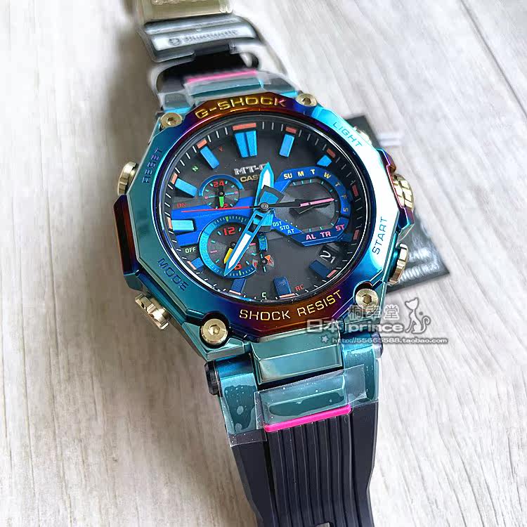 限量款卡西欧mtg凤凰色彩太阳能蓝牙电波男表mtg B00ph 2ajr