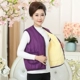 Áo khoác vest nữ trung niên và người già ngắn tay thu đông bà mẹ trung niên mặc áo khoác vest cotton mùa đông áo vest cotton tây khí chất - Áo vest