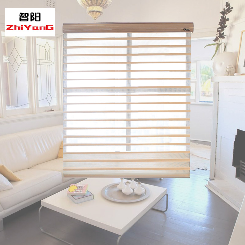 Electric Shangri-La blinds Smart home Mobile phone APP remote control automatic lifting roller blinds Dimming shading blinds