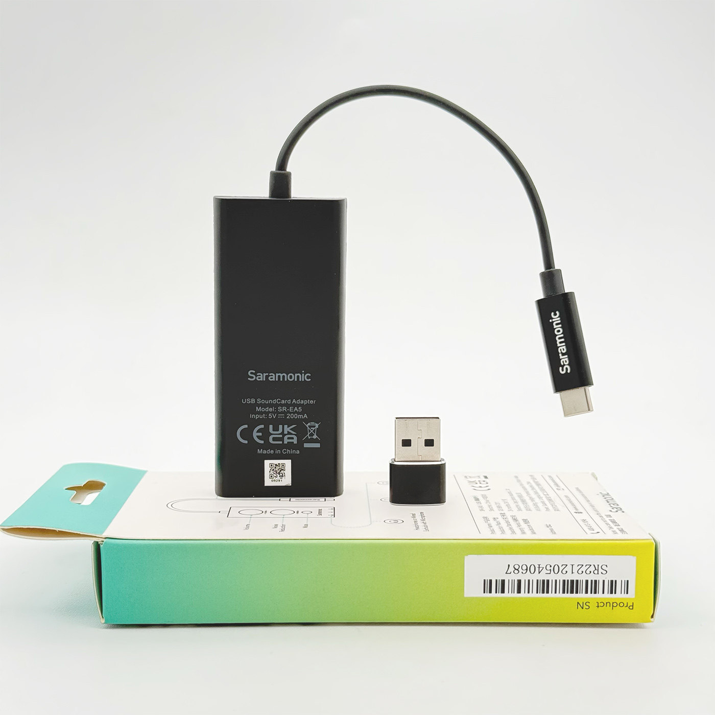 拆解报告：枫笛SR-EA5 USB 降噪声卡（Denoise Sound Card）支持电脑/手机  16bit/48kHz DAC 数字解码 Excellent Sound Experience Compatible with Compter iphone 16 17 pro