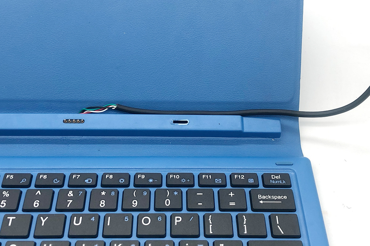万能通用型 10.6寸 5pin pogo 平板键盘改装教程 磁铁调整图示 适用于 驰为 台电 中柏 Ezpad 8 改装EB-WIN52 magnetic 5 POGO PIN tablet keyboard with case