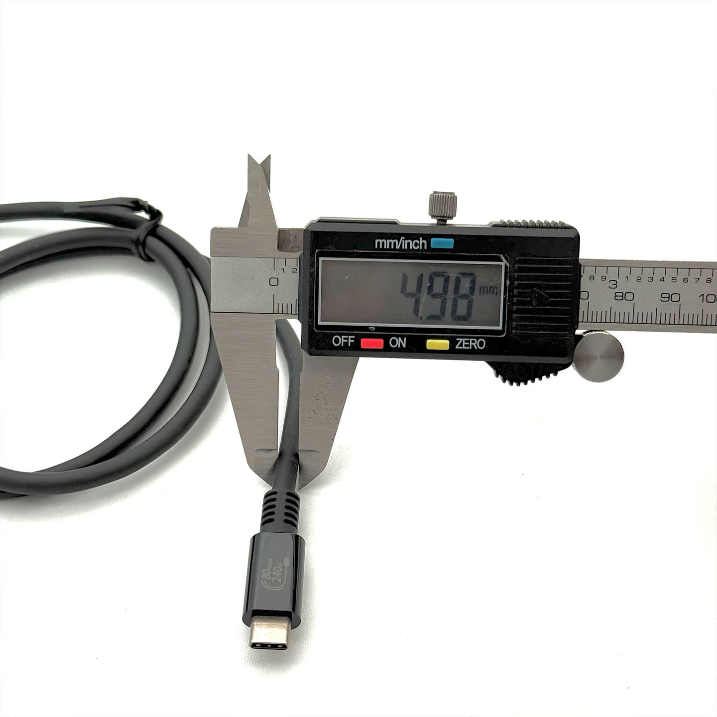 全新雷电 5数据线PD3.1 快充线 JEM USB 80Gbps 240W Type C to Type C Cable with EMark Black 0.8m TPE 适用MacBook 拓展坞 显卡坞 投屏显示器