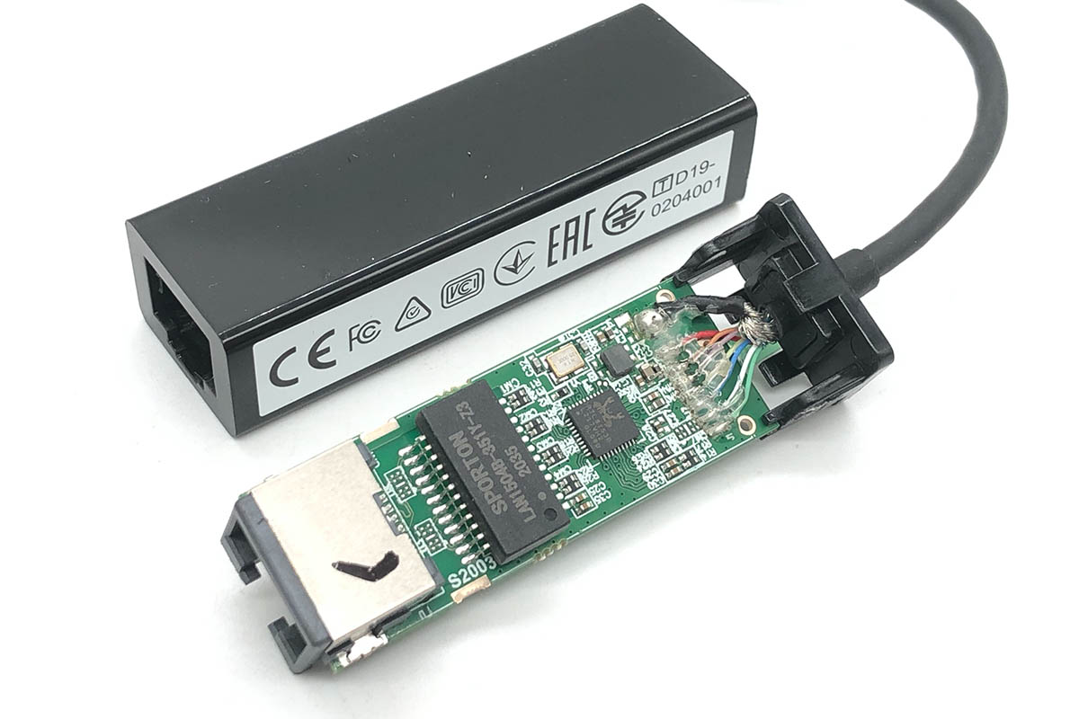 RTL8153B 华硕USB3.0 TO RJ45 千兆网卡拆解报告 仅功耗1瓦 1000M网口芯片转换器 OH102 Gigabit Ethernet Adapter