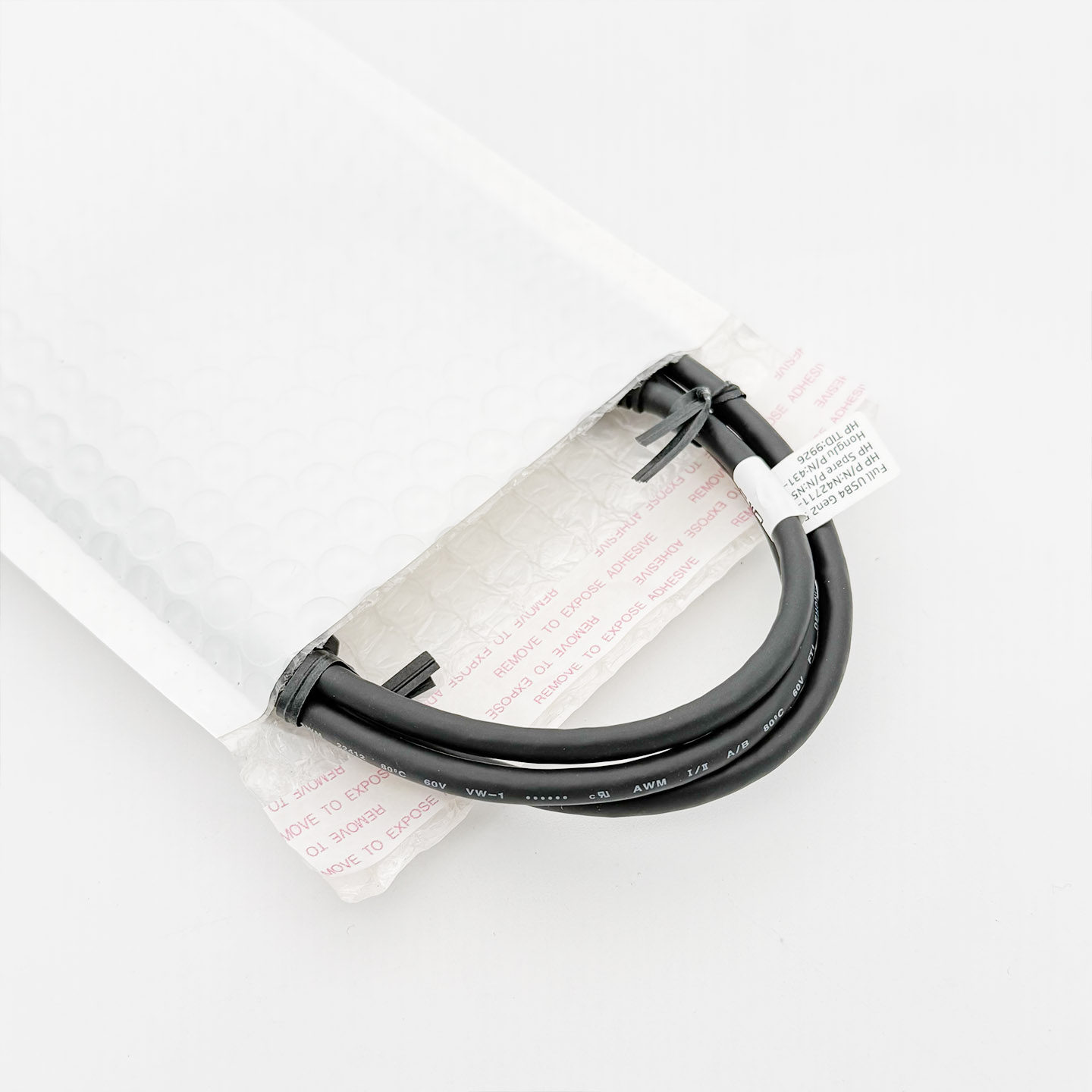 拆解报告：全新惠普雷电4 240W PD3.1快充线全功能一线通数据线 FULL USB4 Gen2 5A CM-CM TP HP P/N N42711-002 HP Spare P/N:N57695-001 HongJu P/N:431-61597 HP TID:9926