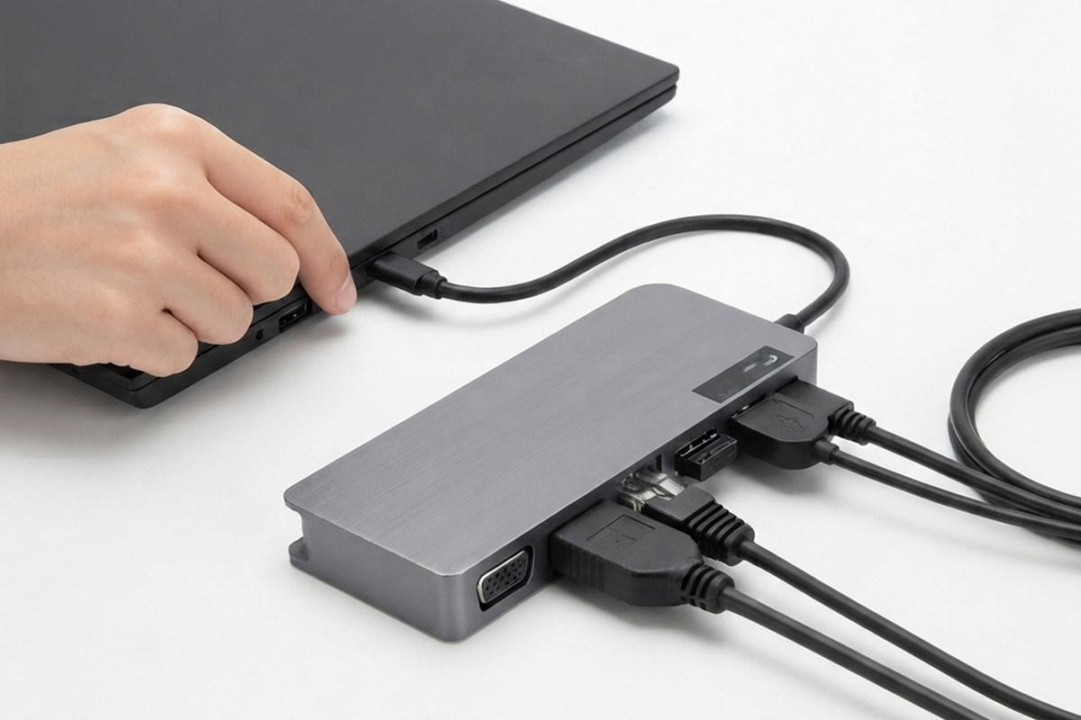 适用于联想Type-C 超便携多功能拓展器 4K 60Hz千兆网卡USB3.1 65W供电Lenovo Powered USB-C Travel Hub 4X90S92381 03X7608