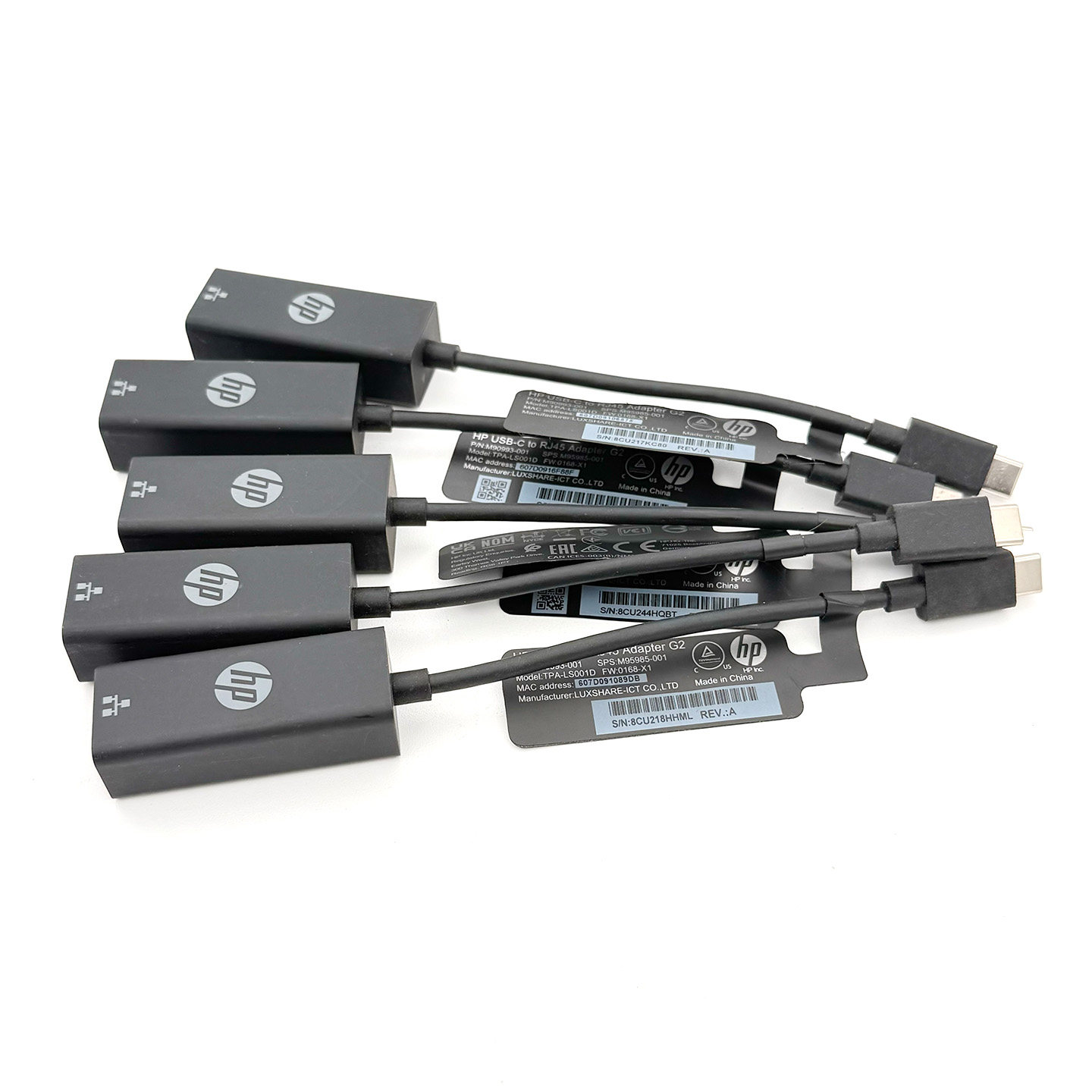 惠普HP M90993-001 M95985-001 USB-C转RJ45千兆网卡G2代拆解 | hp usb c to rj45 adapter gigabit ethernet Model:tpals001d tpa-b004d