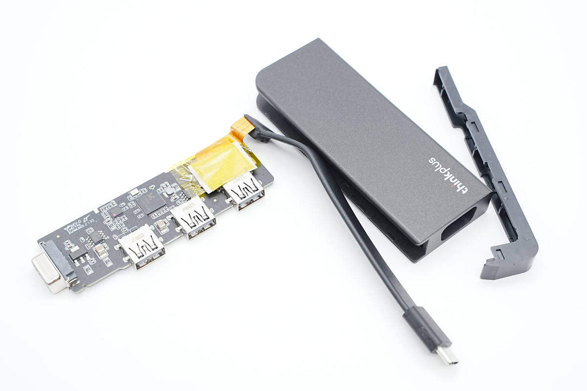 全新联想thinkplus四合一便携扩展器 拆解USB C  4-IN-1 4X90W86497 笔记本手机typec拓展坞type-c转VGA雷电3/4USB转换器多口HUB