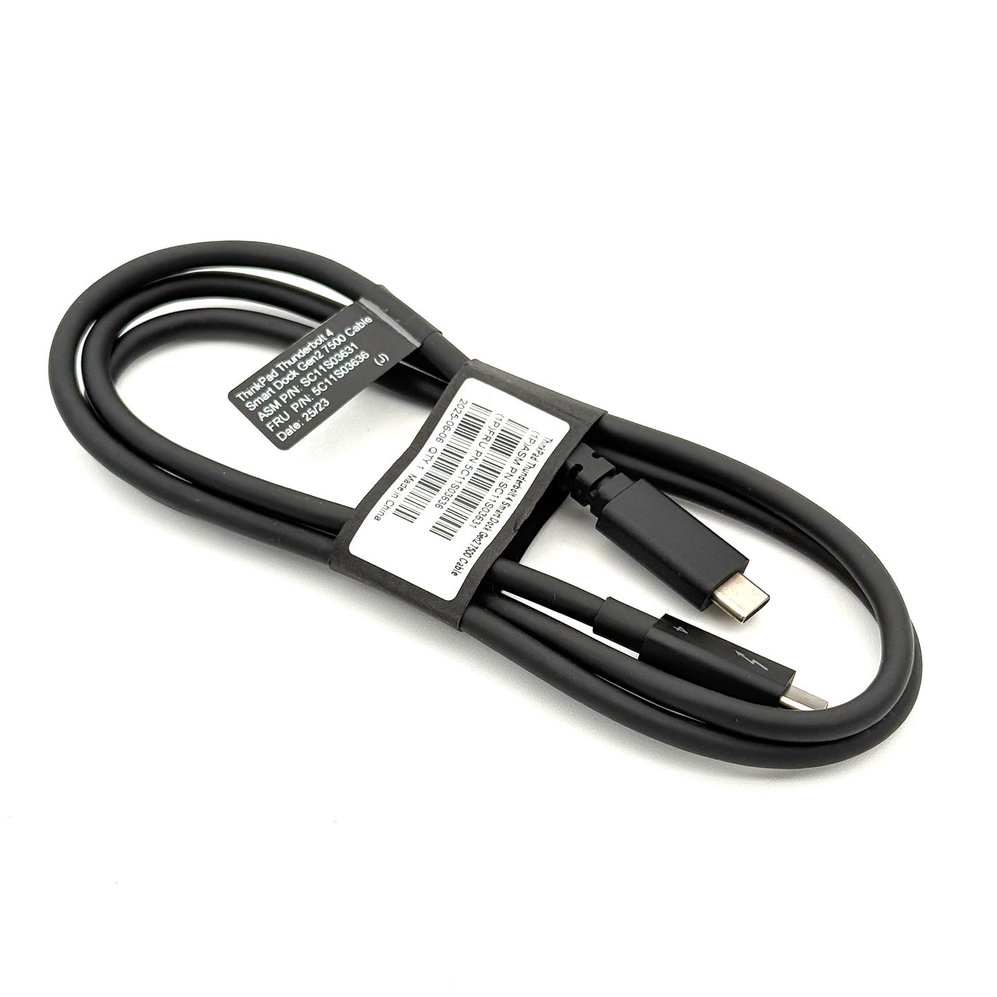 全新原装 ThinkPad Thunderbolt 4 Smart Dock Gen2 7500 Cable 雷电4数据线 PD3.1 快充线 FRU 5C11S03636 40G 240W兼容Macbook Pro iphone 16 17 pro max