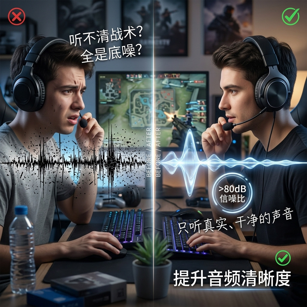 Saramonic SR-EA5降噪声卡-45dB硬件主动降噪 双耳机监听，手机/电脑/PS4/Switch通用USB-C外置声卡（Noise Reduction, Mute, Volume Control）