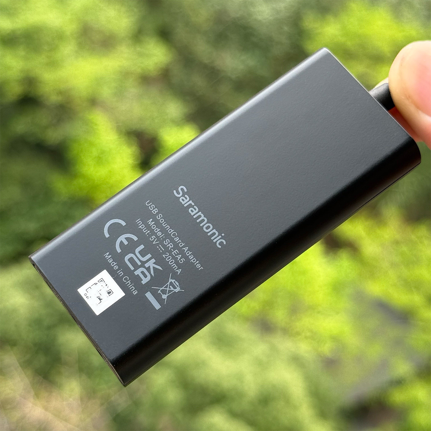 Saramonic SR-EA5降噪声卡-45dB硬件主动降噪 双耳机监听，手机/电脑/PS4/Switch通用USB-C外置声卡（Noise Reduction, Mute, Volume Control）